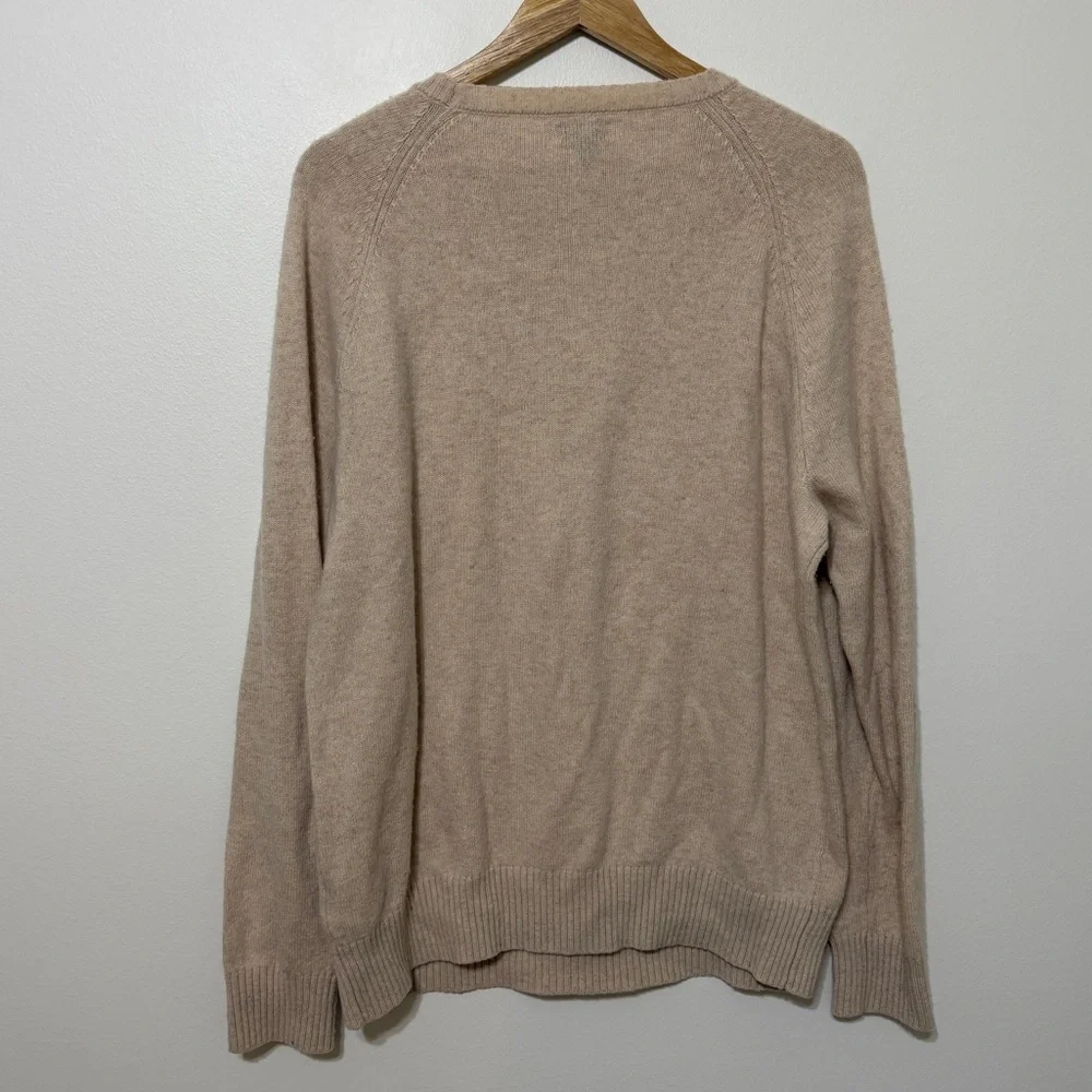 J. Crew Men’s Crewneck Sweater Size Large Cream Neutral Pullover Lambswool